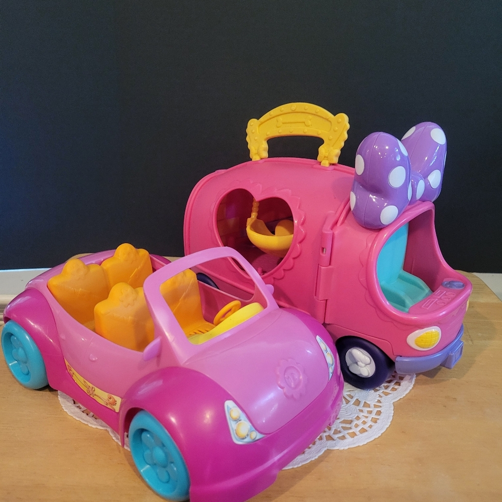 Lot of 2 Pink Cars Minnie Mouse & Dora the Explorer